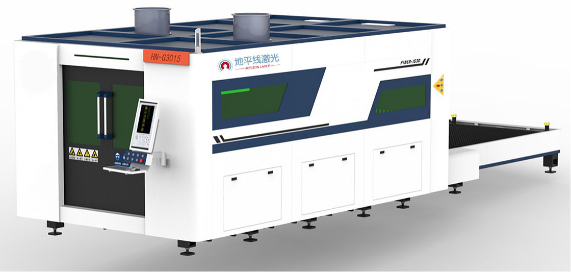 1500W 4000W CNC فیبر لیزر دستگاه برش IPG MAX 3015 جدول تبادل با پوشش